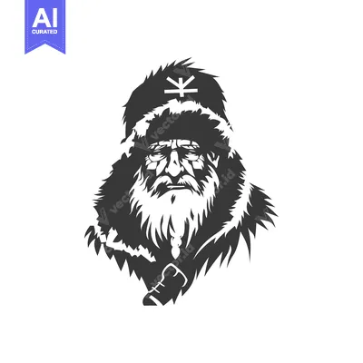 Popular premium asset: A stern-faced man with a long beard, wearing a fur hat with a snowflak