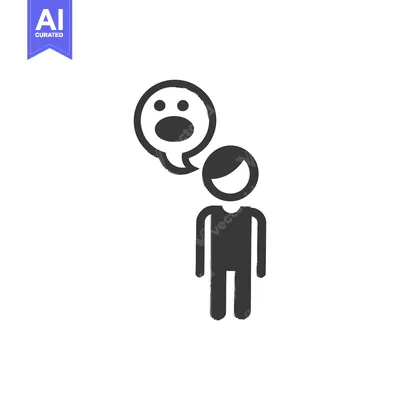 Popular premium asset: A stick figure person with a speech bubble expressing surprise