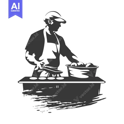 Popular premium asset: A Street Food Vendor Preparing a Meal at His Stand