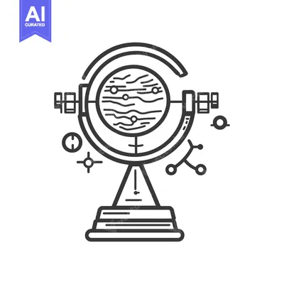Popular premium asset: A stylized illustration of a planetary observation device