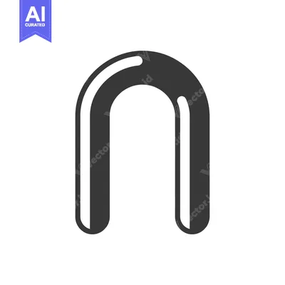 Popular premium asset: A Stylized Black and White Illustration of the Letter "N"