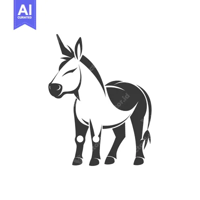 Popular premium asset: A stylized black and white image of a donkey with a unicorn horn.