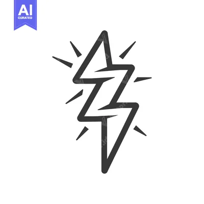 Popular premium asset: A stylized black lightning bolt with radiating points