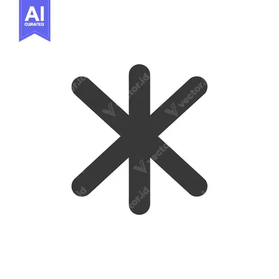 Aset premium populer: A stylized gray snowflake icon