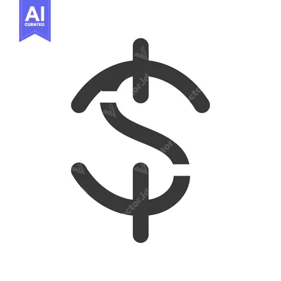 Aset premium populer: A stylized grey dollar sign icon on a white background