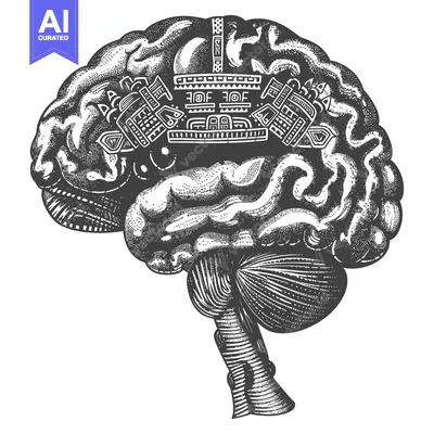 Premium design asset: A Stylized Human Brain with a Cityscape Inside