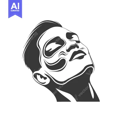 Popular premium asset: A stylized illustration of a person with a face mask