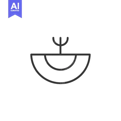 Aset premium populer: A stylized image of a plant growing from the ground