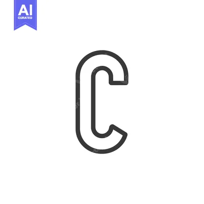 Aset premium populer: A stylized outline of the letter "C"
