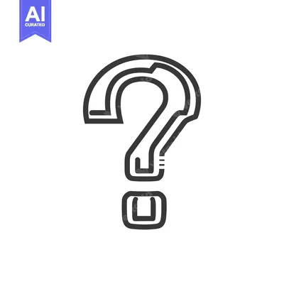Premium design asset: A Stylized Question Mark with Geometric Lines