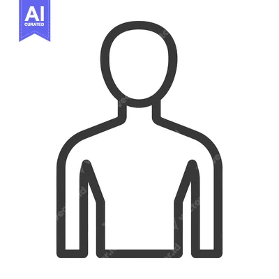 Popular premium asset: Simplified illustration depicting the torso and head of a person