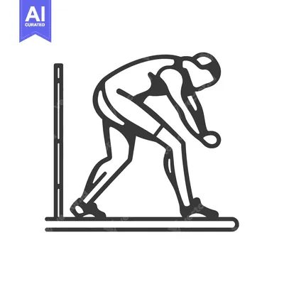 Aset premium populer: A stylized illustration of a sprinter in starting position on track