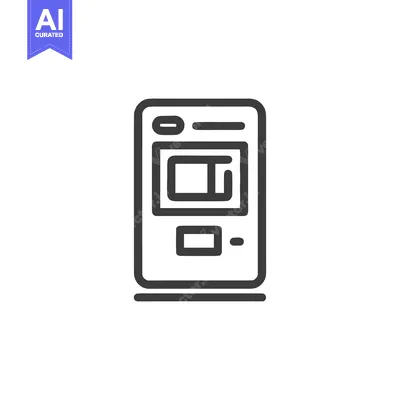 Aset premium populer: Minimalist ATM Icon: Sleek Line Art for Financial Transactions