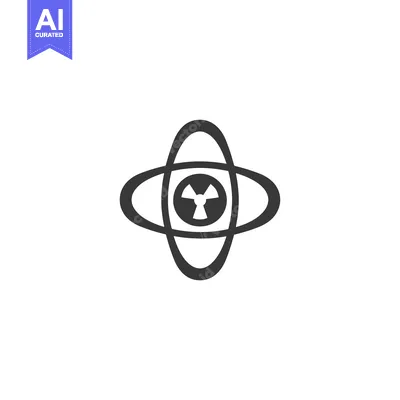 Atomic Symbol Enclosed in Two Intersecting Circles