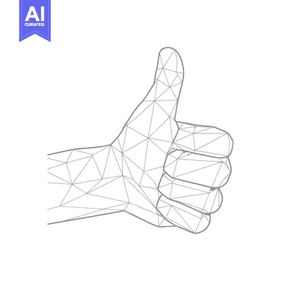 Aset desain premium: A Triangulated Hand Giving a Thumbs Up