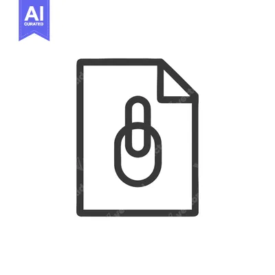 Aset desain premium: Linked Document Icon: Minimalist Design on White Background, Dark Gray