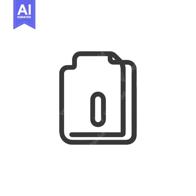 Aset premium populer: Stacked Document Icon with Number Zero, Outline Style, Minimalist Desi