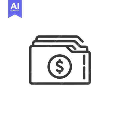 Aset premium populer: Financial Folder Icon: Dollar Symbol, Business Documents, Outline Styl