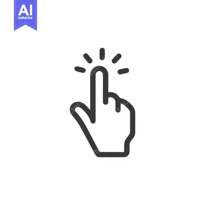 Clicking Hand Icon: Simple, Modern Design for Digital Interaction