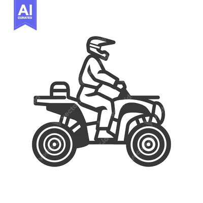 Aset premium populer: ATV Rider Wearing Helmet and Gear
