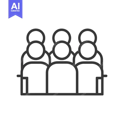 Aset premium populer: Three people sitting together in a simple illustrated design