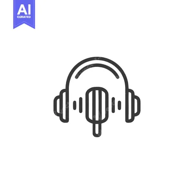 Popular premium asset: Minimalist Headphones and Microphone Icon with Sound Waves Illustratio