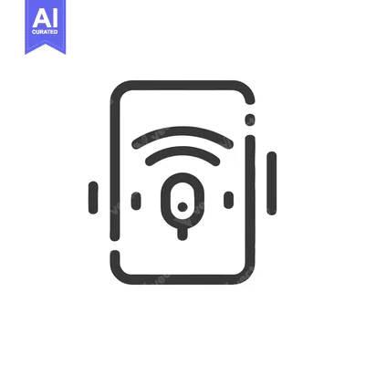 Aset premium populer: Podcast Recording Icon: Microphone with Sound Waves in Minimalist Styl