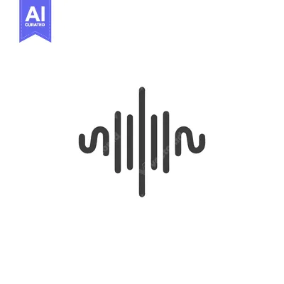 Premium design asset: Minimalist Sound Wave Graphic: Symmetrical Audio Frequency Representat