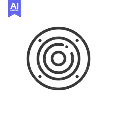 Aset desain premium: Concentric Circles with Dots: Minimalist Black and White Design Elemen