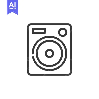 Aset premium populer: Minimalist Speaker Icon: Bold Outline on White Background, Audio Equip