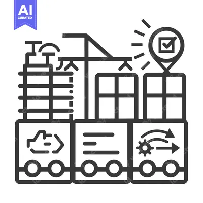 Premium design asset: Automated Factory Production Line with Quality Control and Continuous