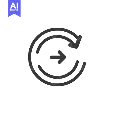 Aset desain premium: Circular Arrow Icon: Continuous Flow, Directional Movement, and Forwar