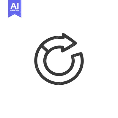 Aset desain premium: Circular Arrow Icon: Continuous Flow, Cycle, and Refresh Symbol in Min