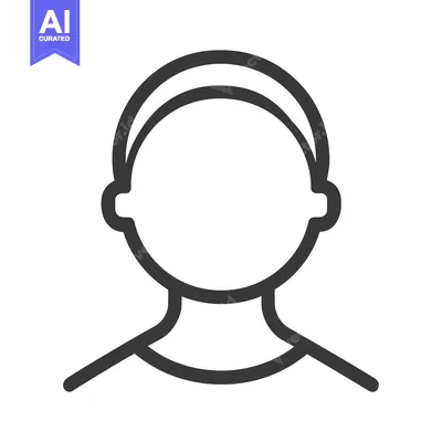 Popular premium asset: A simple line drawing representing a human face and shoulders