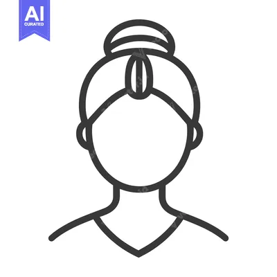 Popular premium asset: Illustration depicting a person with a bun hairstyle and neckline