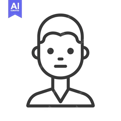 Aset premium populer: Simple black and white line drawing of a person