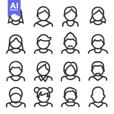 Popular premium asset: Vector graphic images depicting various faces of different people
