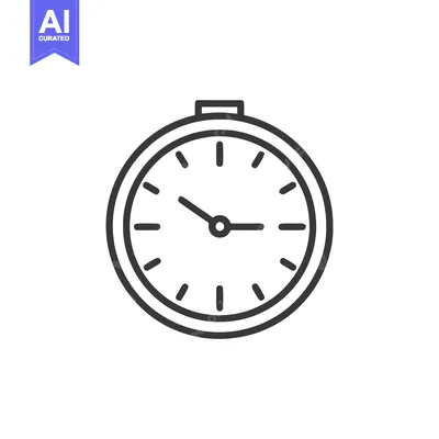 Aset premium populer: Minimalist Stopwatch Icon: Precise Timekeeping in Simple Design