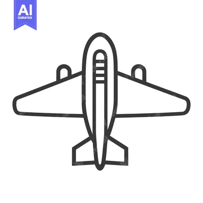 Aset premium populer: A simple overhead vector illustration depicting a small airplane desig