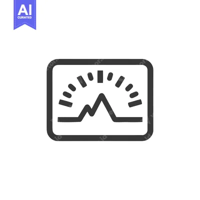 Aset premium populer: Minimalist Icon of a Performance Gauge with Needle and Scale