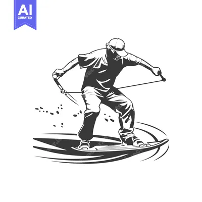 Aset premium populer: A Wakeboarder Performing a Trick on Water