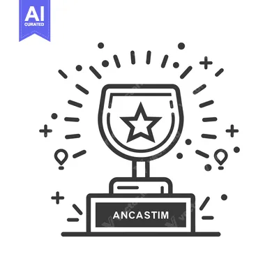 Premium design asset: Award Trophy with Star and Company Name