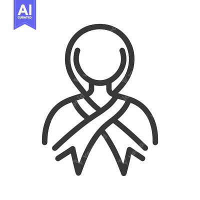 Aset desain premium: A simple line drawing depicts a person with a safety harness