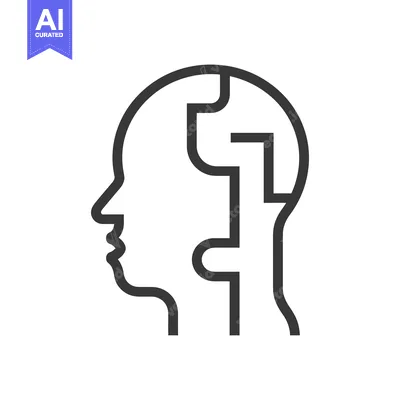 Aset premium populer: Outline of a human head combined with a puzzle piece
