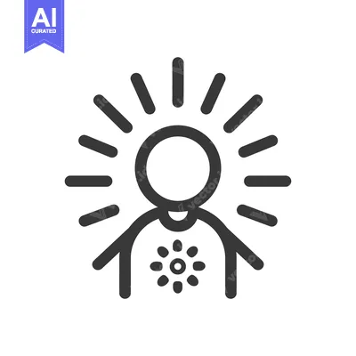 Aset premium populer: A person displaying radiating energy and inner positive feelings