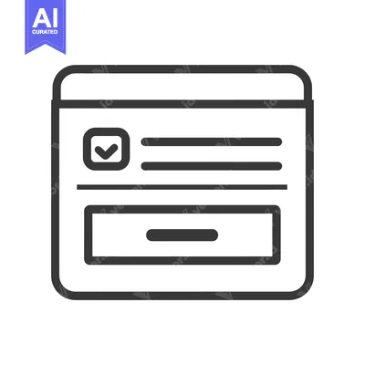 A web browser window icon with a checkbox and a search bar