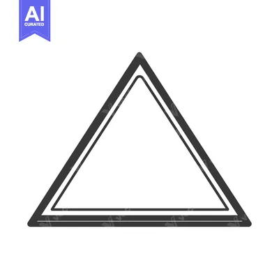 Premium design asset: A simple illustration featuring a dark lined triangle shape