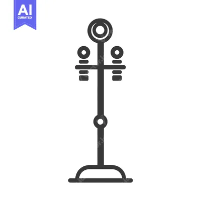 Aset premium populer: A simple black and white illustration of a utility pole