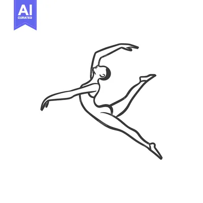 Aset premium populer: A Woman In Mid-Air Performing A Ballet Leap