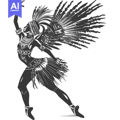 Aset premium populer: A woman in traditional attire dances gracefully with a headdress of fe